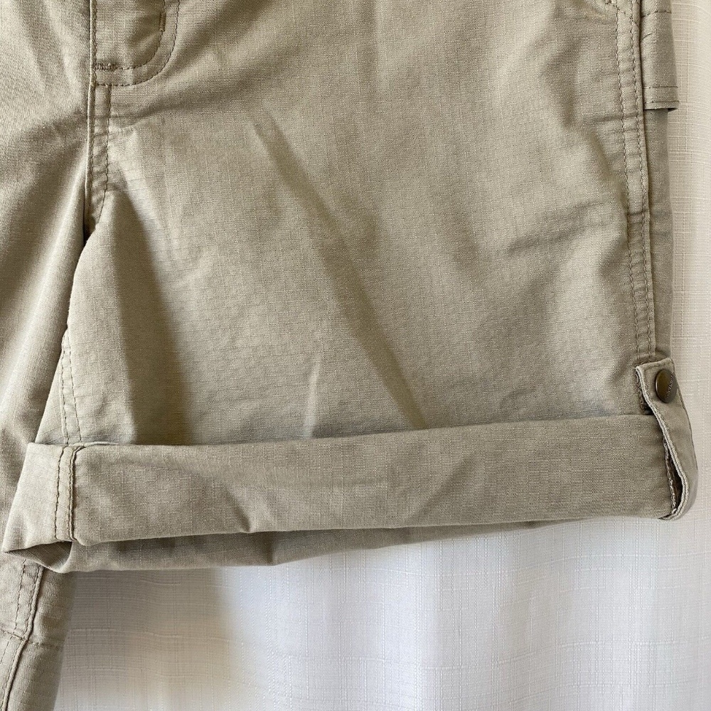 Carhartt Womens Original Fit Smithville Shorts Size 12 Tan Roll Tab Sides Safari - Picture 2 of 12